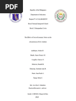 GROUP 3 Dominant Effects of Socio Economic Status On The Academic Performance of Students