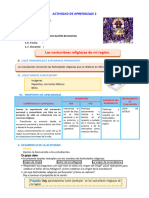 D2 A2 SESIÓN REL. Las Costumbres Religiosas de Mi Región.