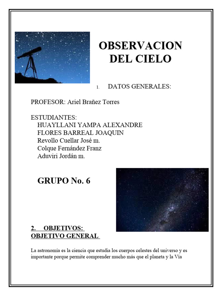 Observacion Del Cielo PDF Magnitud aparente Luna