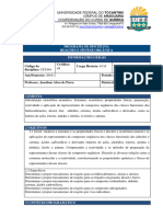 Programa de Disciplina 2020 - 1 - Reações e Síntese Orgânica