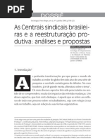 As Centrais Sindicais Brasileiras e a Reestruturação Produtiva