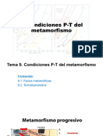 Tema 9. Condiciones P-T Del Metamorfismo 2023-2