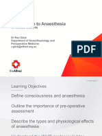 Introduction To Anaesthesia - 2023 - Slides Alfred