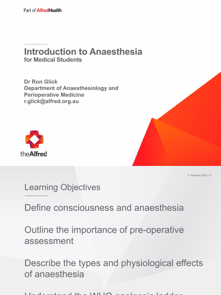 Introduction to Anaesthesia Basics | PDF | Anesthesia | Surgery