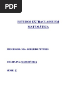 Matemática 5ª Professor Roberto Pettres
