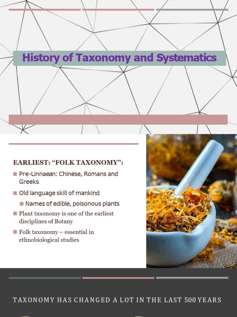 Evolution of Plant Taxonomy History | PDF | Taxonomy (Biology) | Genus