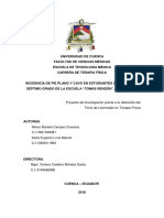 Proyecto INCIDENCIA DE PIE PLANO Y CAVO