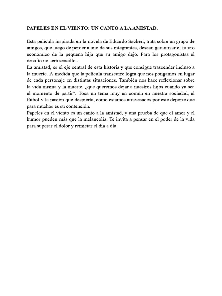 EUGENIA MALDONADO. 1ºC. NOTA DE OPINION PAPELES EN EL VIENTO | PDF