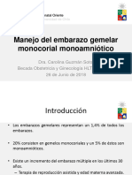 Manejo Del Embarazo Gemelar Monocorial Monoamniotico Dra Carolina Guzman Soto Archivo