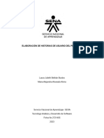 Elaboración de Historias de Usuario Del Proyecto