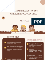 PB3 Pemanfaatan Data Stunting Untuk Perencanaan Desa