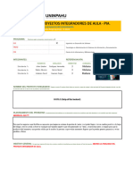 Proyectos Integradores de Aula - Pia.: Programa