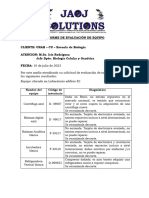 INFORME Depto. Biología Molecular y Genetica