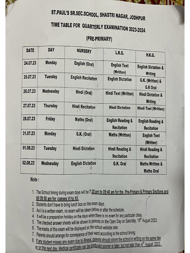 quarterly-exam-time-table-pdf