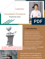 Handling Customer Complaints Procedure