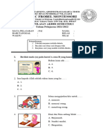 SLB C Frobel Montessori: Penilaian Akhir Semester I Tahun Pelajaran 2021/2022