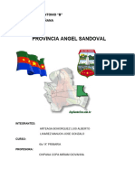 Provincia Angel Sandoval Informe