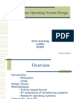 Real-Time Operating System Design: Alvin Auyoung Ee290O 4/19/01