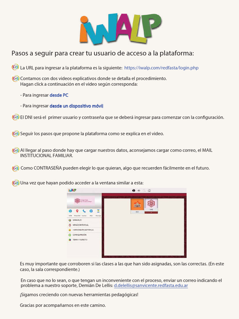 Instrucciones para iniciar sesión en Iwalp | PDF | Informática
