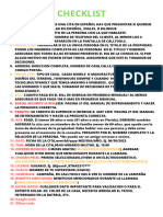 Checklist en Español
