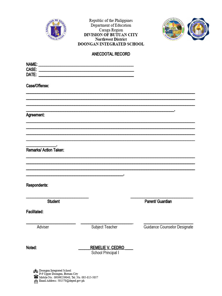 anecdotal record-dis | pdf