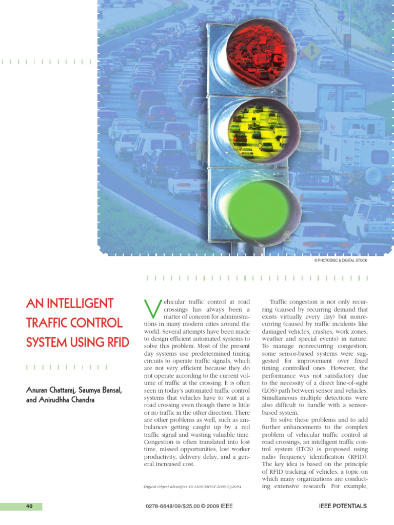 Traffic Control PDF Traffic Radio Frequency Identification