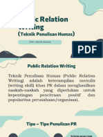 Public Relation Writing: Teknik Penulisan Humas