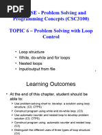 Topic6-Problem Solving With Loop Control