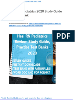 Hesi RN Pediatrics 2020 Study Guide and Test Bank