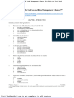 Introduction To Derivatives and Risk Management Chance 9th Edition Test Bank