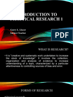 Lesson 1 - Introduction To Practical Research 1