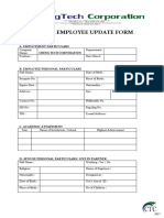 Employee Update Form HR