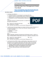 Leadership and Nursing Care Management Huber 5th Edition Test Bank