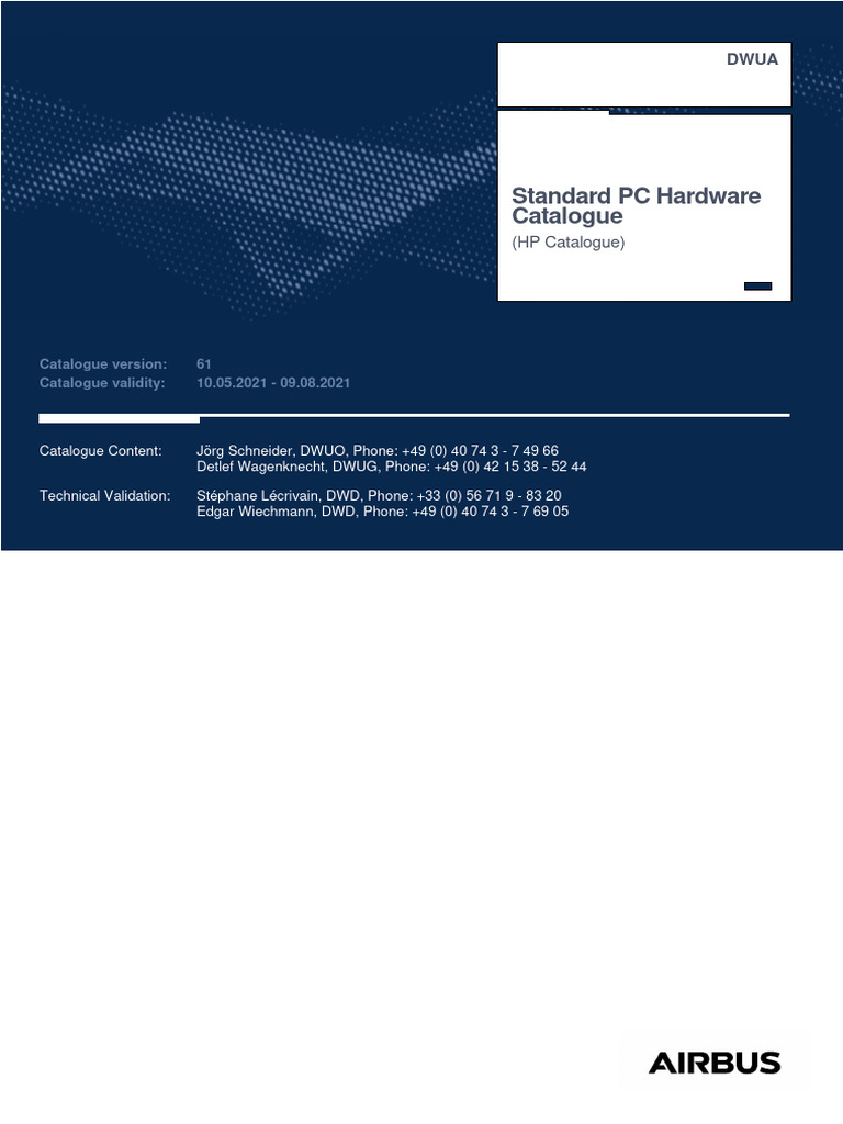Standard PC Hardware Catalogue v61 | PDF | Solid State Drive | Laptop