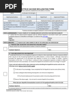 SA Health Immunisation Screening Form | PDF | Vaccines | Hepatitis B