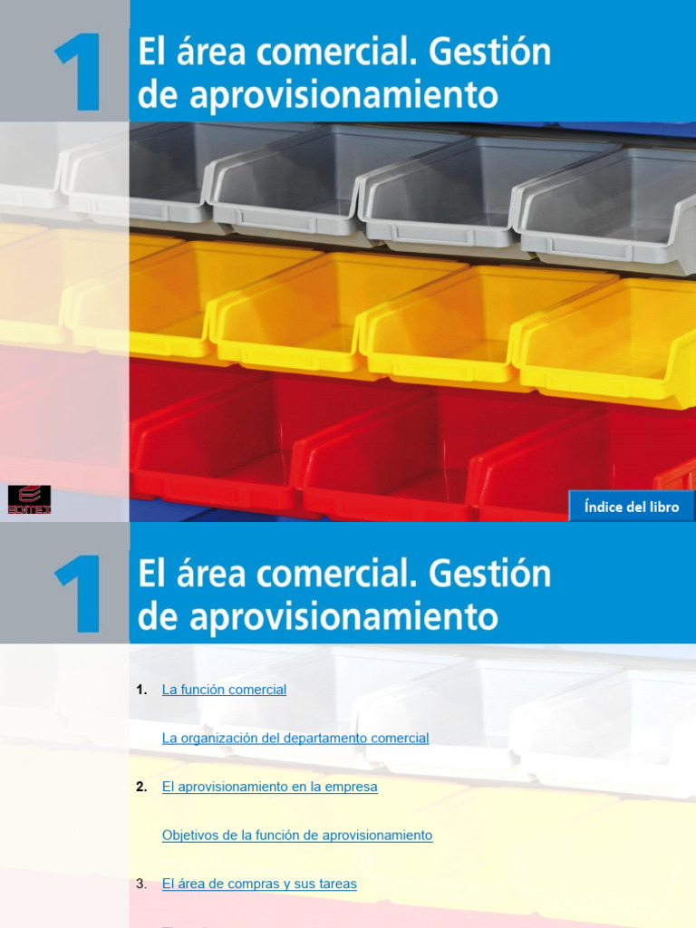 Gestión de Aprovisionamiento Comercial | PDF | Obtención | Business