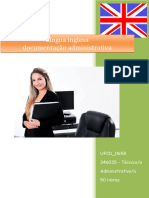 UFCD 0658 Língua Inglesa Documentação Administrativa Índice