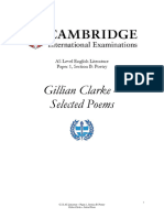 AS Literature - Paper 1 - Gillian Clarke Poems