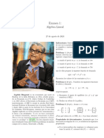 Examen Matemáticas Maestría en Economía 