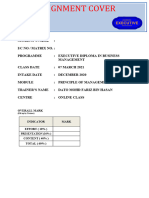 Assignment Principle of Management