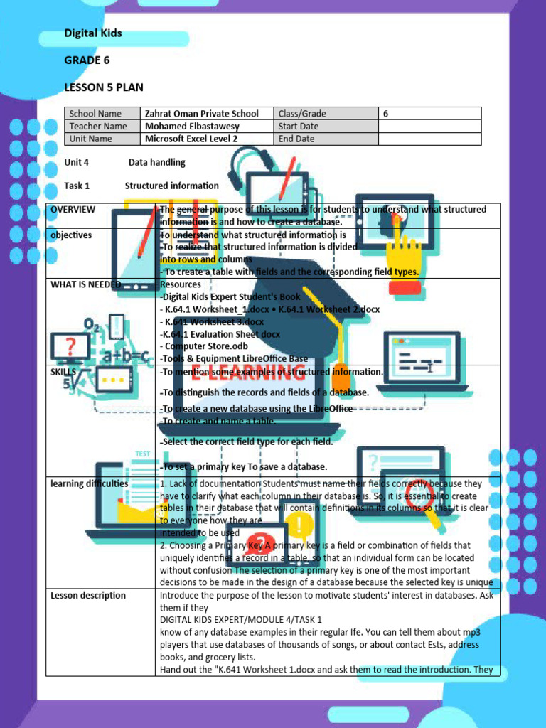 DGkids GRADE 6 | Download Free PDF | Databases | Table (Database)