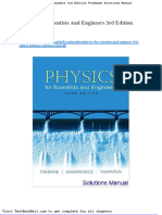 Physics For Scientists and Engineers 3rd Edition Fishbane Solutions Manual