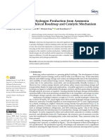 Recent Progress On Hydrogen Production From Ammonia