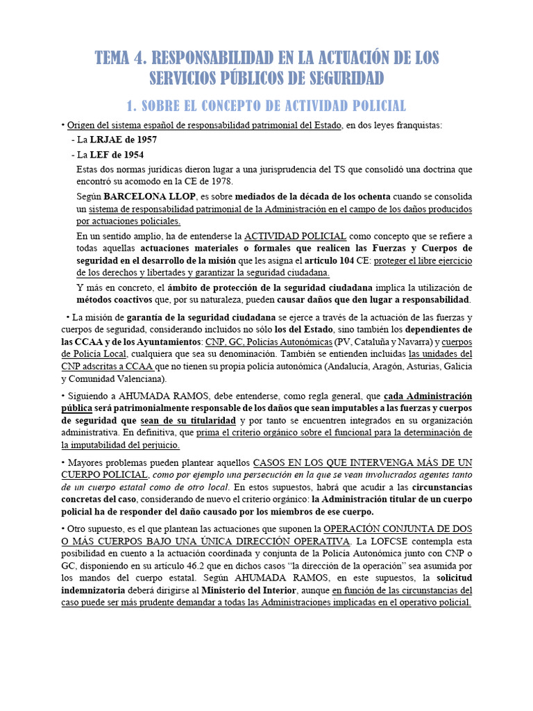 Responsabilidad en Servicios de Seguridad | PDF | Policía | Derecho penal