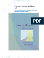Probability and Statistics Degroot 3rd Edition Solutions Manual