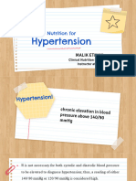 Nutrition For Hypertension