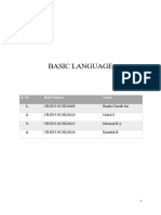 BASIC LANGUAGE ANALYSIS Preprefinal