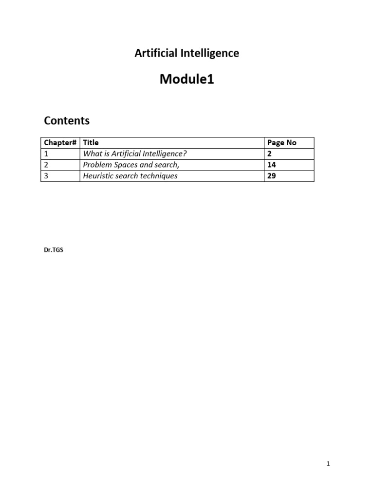 AIML Module1 PDF Artificial Intelligence Intelligence (AI