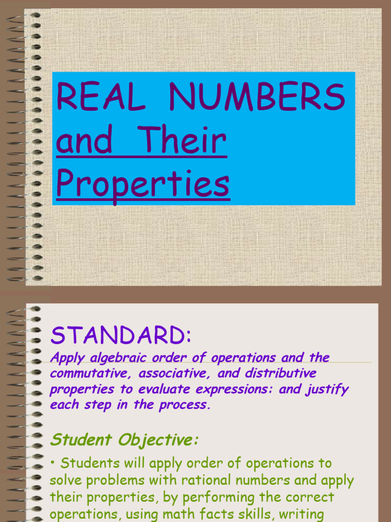 The set of real numbers and their properties pdf numbers rational