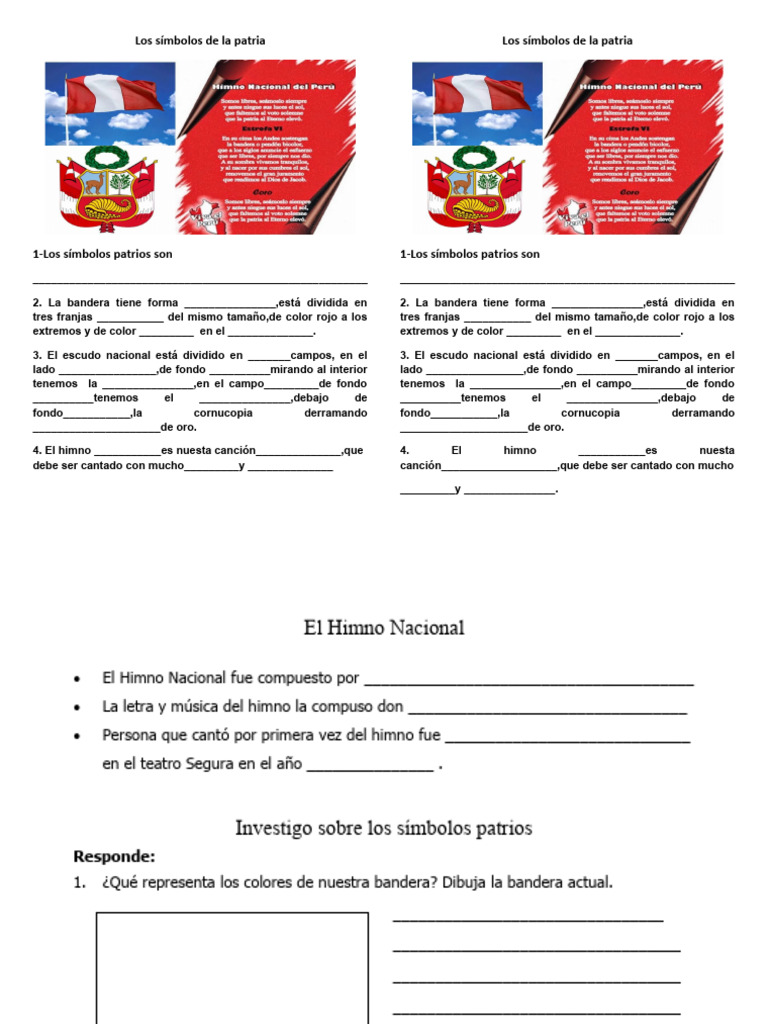 Los Símbolos de La Patria | PDF | Los símbolos | Símbolos nacionales